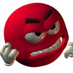 Angry red emoji