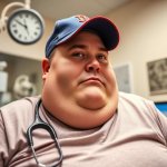 Fat Man In Doctor's Office