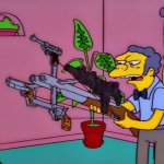Moe five guns simpsons