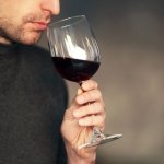 Sniffing the wine