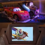 Lightning McQueen and Tow Mater watching Toy Story (1995) | image tagged in pixar,toy story,cars,crossover,deviantart,memes | made w/ Imgflip meme maker