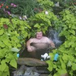 Man in Pond Water