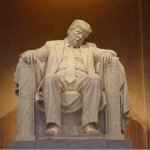 Donald Trump sleeping Lincoln Memorial meme