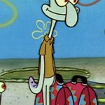 Squidward packed his bags for a trip