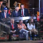 Trump dozed off at the Knicks meme