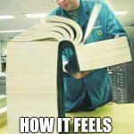 #####$$$$#####$$$ | How it feels to learn physics | image tagged in big book,funny memes | made w/ Imgflip meme maker