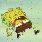 SpongeBob on the floor
