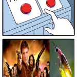 Firefly Of Course | Lightning Bug; Firefly | image tagged in memes,two buttons,firefly,lightning bug,insects,nathan fillion | made w/ Imgflip meme maker