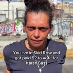 Homeless woman in L.A. paid to vote
