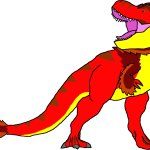 Tyrex roaring while posing