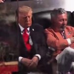 Donald Trump sleeping at the Knicks game meme