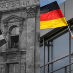 German flag waving