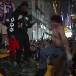 Man Whipping Yellow Car With Bunch Of People meme