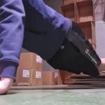 Push ups in Storage room GIF Template