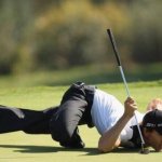 awkward golf posing