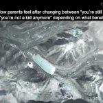 Parents | How parents feel after changing between “you’re still a kid” and “you’re not a kid anymore” depending on what benefits them: | image tagged in gifs,memes,fun | made w/ Imgflip video-to-gif maker