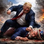 Trump's Ego, bigger than all of America. Uncle Sam meme