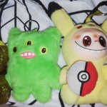 Pikachu labubu with friends