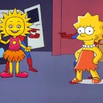 Those yellow female characters look very similar | image tagged in two spidermen pointing at each other,lisa simpson,the simpsons,hungary,similarities | made w/ Imgflip meme maker
