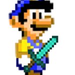 Luigi with Diamond Sword meme