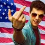 America middle finger