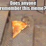 Well I do | Does anyone remember this meme? | image tagged in pizza rat,memes,old | made w/ Imgflip meme maker