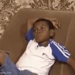 bored black kid GIF Template