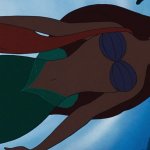 Ariel swimming home