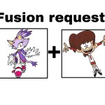 Fusion Request: Blaze and Lynn Jr. | image tagged in fusion request by se54321,the loud house,sonic,blaze the cat,tomboys,lynn loud jr | made w/ Imgflip meme maker