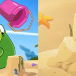 King Pig sandcastle meme