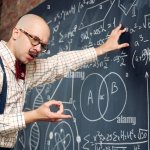 Science man calculating