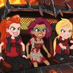 Polly Pocket drives her Death Metal monster truck