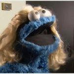 Blonde cookie monster