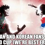 Garp and kuzan dap up | How Mexican and Korean fans are moving this world Cup (we're best friends now) | image tagged in garp and kuzan dap up | made w/ Imgflip meme maker