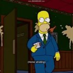 Homer leaves meme