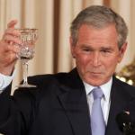Bush Drinking Empty Glass