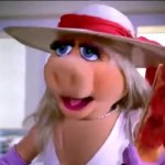 Miss Piggy eating pork meme