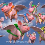 Flying pigs