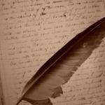 writing paper feather