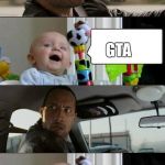 Rock and Baby meme | WHAT GAME DO U LIKE COD OR GTA GTA I MEAN COD COD ! | image tagged in rock and baby meme | made w/ Imgflip meme maker