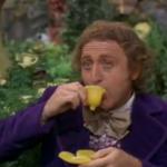 Willy Wonka Drinking Tea