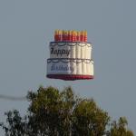 flying birthday cake