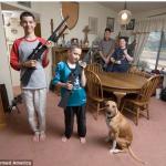 family with guns