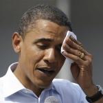 Obama relieved sweat