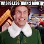 Will Ferrell | CHRISTMAS IS LESS THAN 2 MONTHS AWAY | image tagged in will ferrell | made w/ Imgflip meme maker