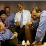 Obama laughing all the wayto the bank meme