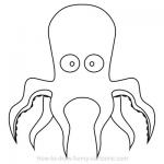 White cartoon octopus