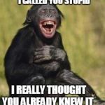 Laughing monkey Meme Generator - Imgflip