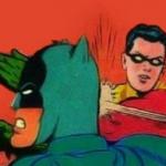 Robin Slapping Batman meme