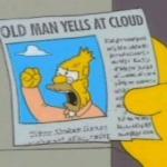Abe Yells at Cloud SImpsons meme